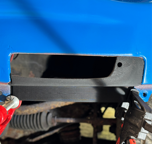 MGB / MGB GT Front filler panels X2 (Indicator / Blinker side light panel, Rubber to chrome bumper conversion)