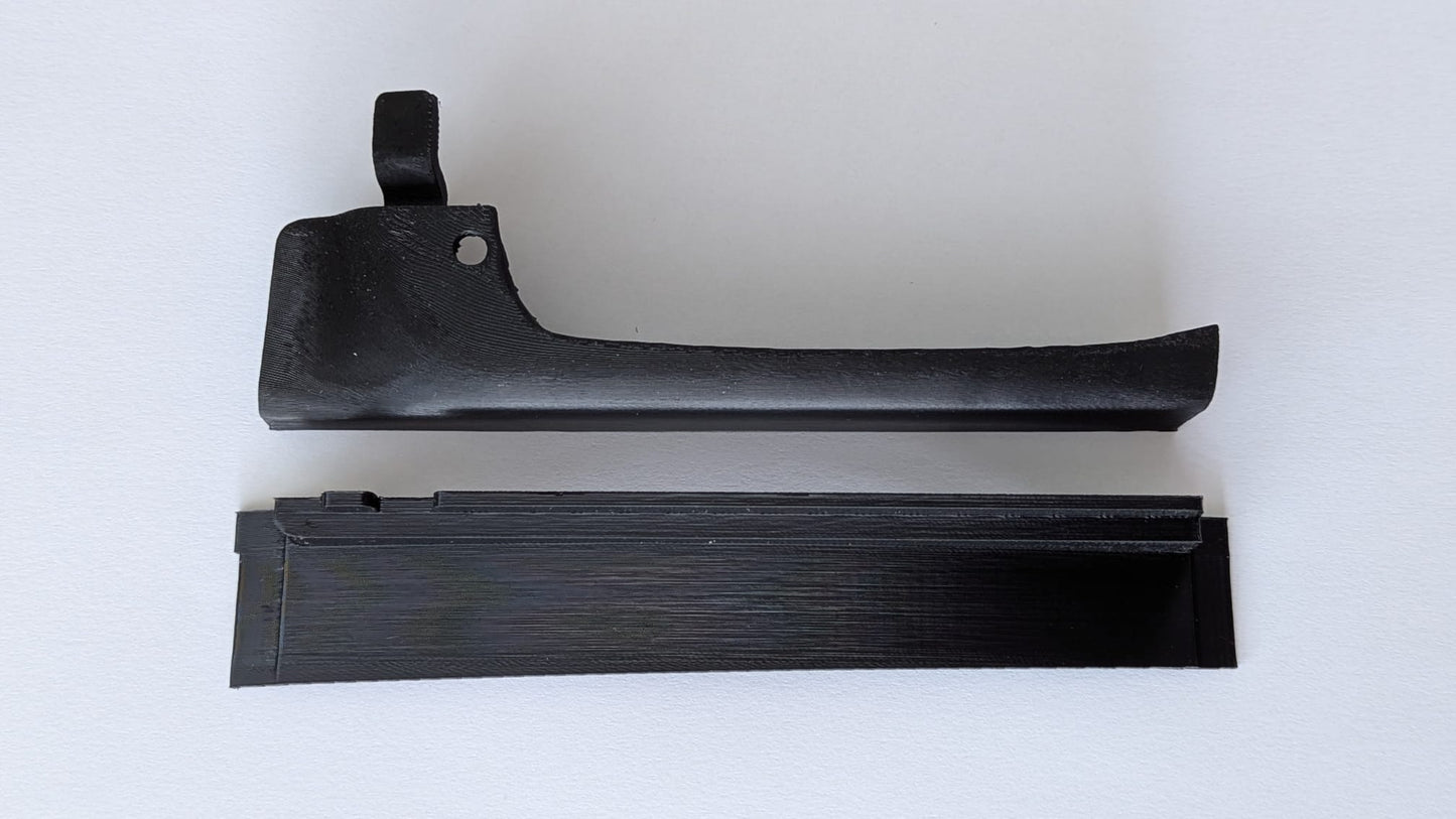 MGB / MGB GT Front filler panels X2 (Indicator / Blinker side light panel, Rubber to chrome bumper conversion)