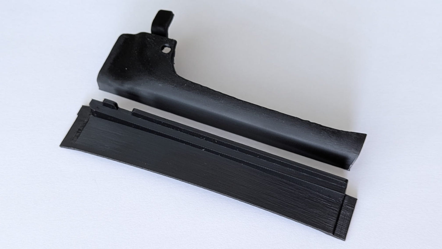 MGB / MGB GT Front filler panels X2 (Indicator / Blinker side light panel, Rubber to chrome bumper conversion)