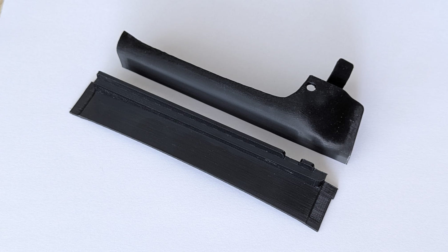 MGB / MGB GT Front filler panels X2 (Indicator / Blinker side light panel, Rubber to chrome bumper conversion)